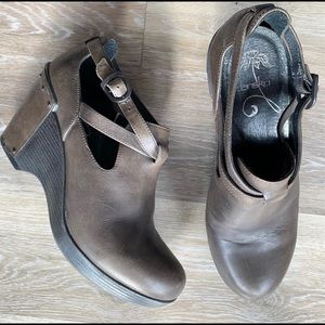 DANSKO Wedge Heels - Franka Slate Antique Size 40